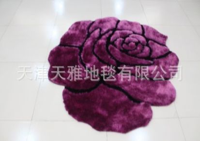 时尚家居3D玫瑰花地毯（出口品质，厂家直供）
