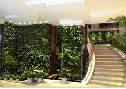 植物墙工程 室外垂直绿化 专业墙面悬挂生态花卉设计施工 圣恩园艺