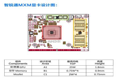智锐通 AMD R5 230 1G MXM 显卡 支持国产化平台飞腾昆仑