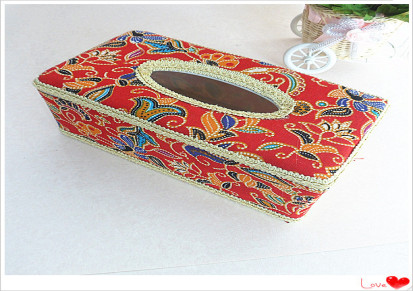 厂家直销：纸巾盒 布艺纸巾盒 创意纸巾抽 礼品 手工纸巾盒