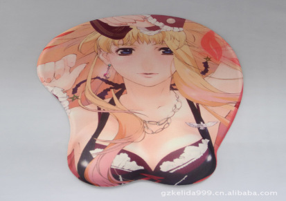 科栎达厂家定做鼠标垫日本立体美女游戏硅胶鼠标垫护腕鼠标垫