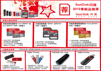 闪迪（SanDisk）Micro-SD存储卡( 闪存卡）TF 2GB 存储卡批发